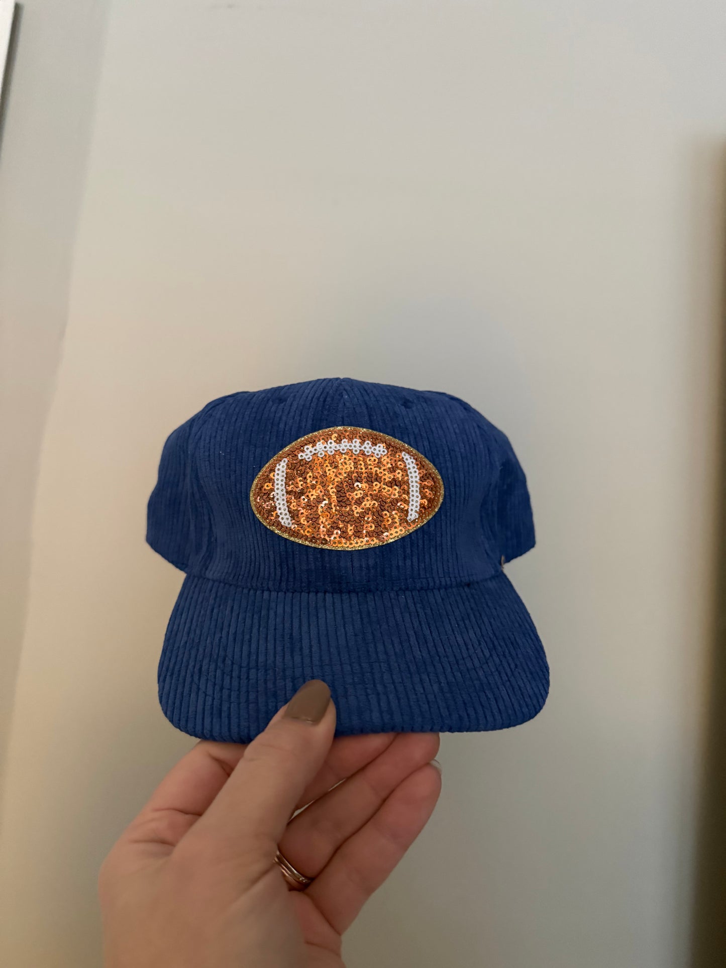 Blue Football Patch Hat