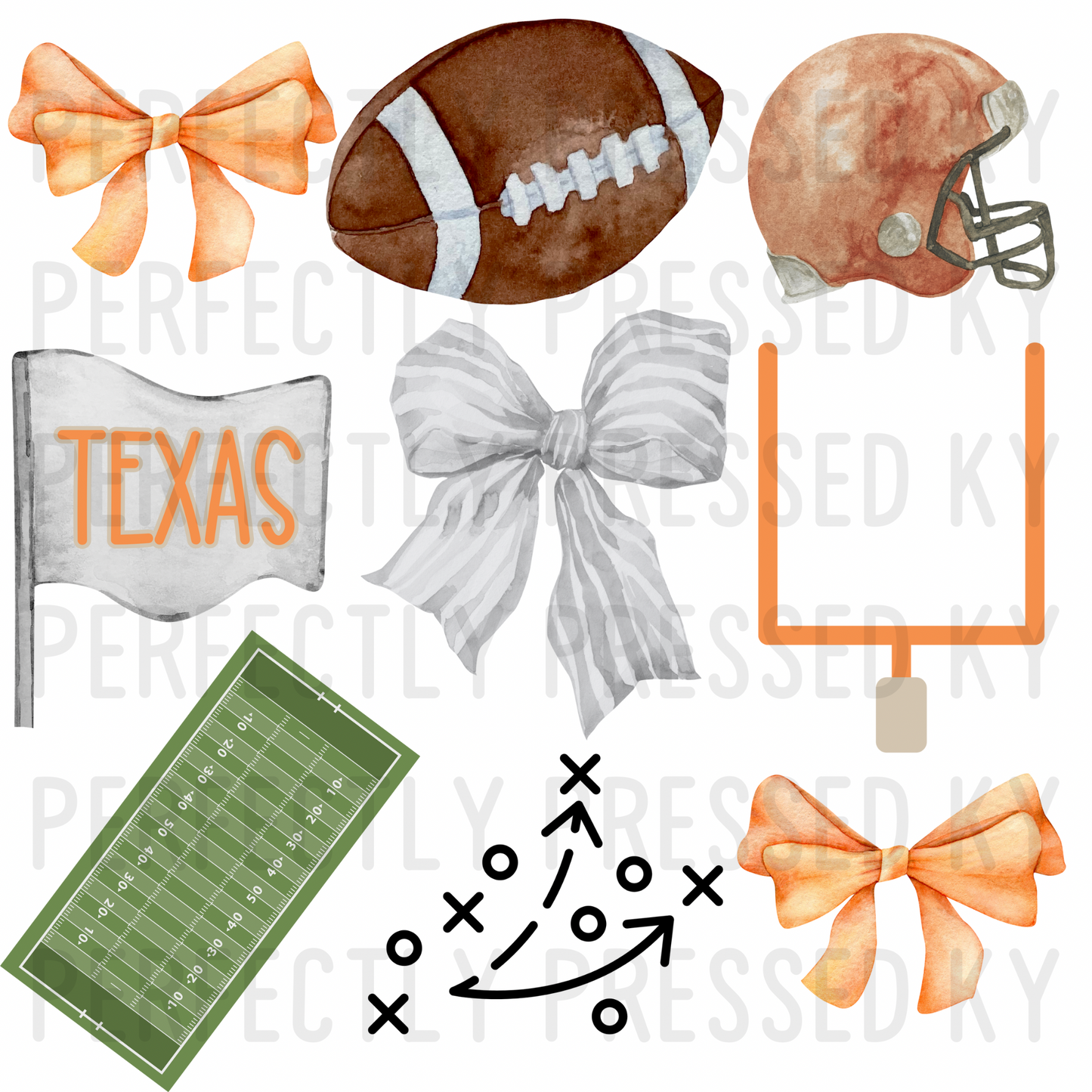 Texas Football Coquette PNG