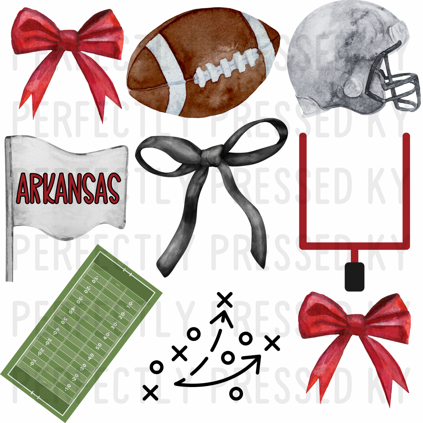 Arkansas Football Coquette PNG