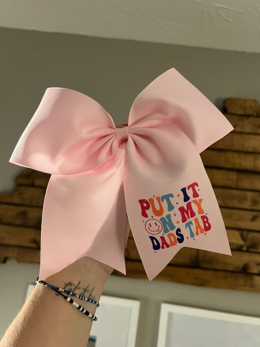 Dads Tab Hair Bow
