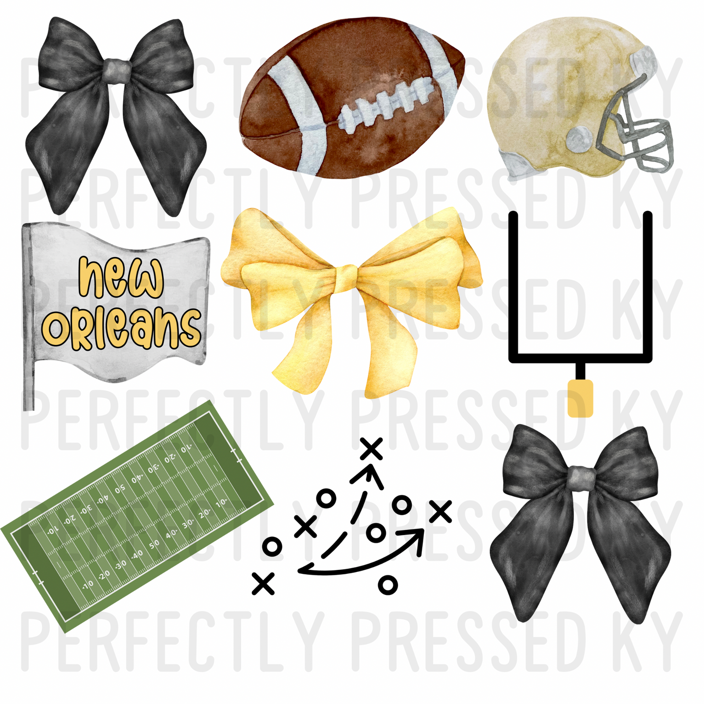 New Orleans Football Coquette PNG