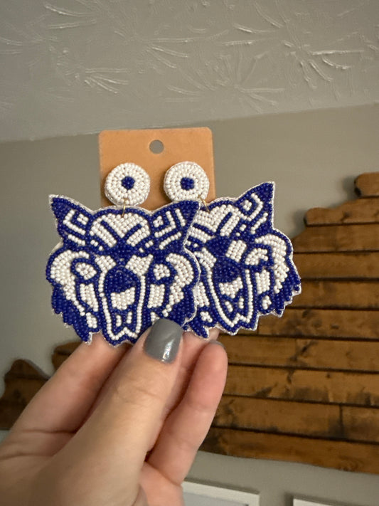 Wildcat Beaded Earring
