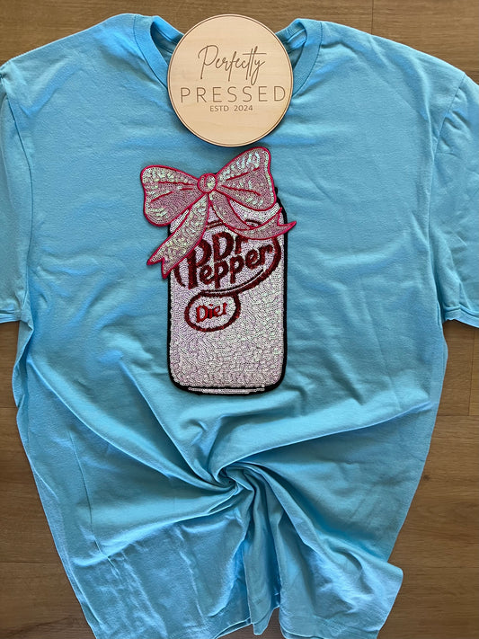 Diet Dr Pepper sequin patch