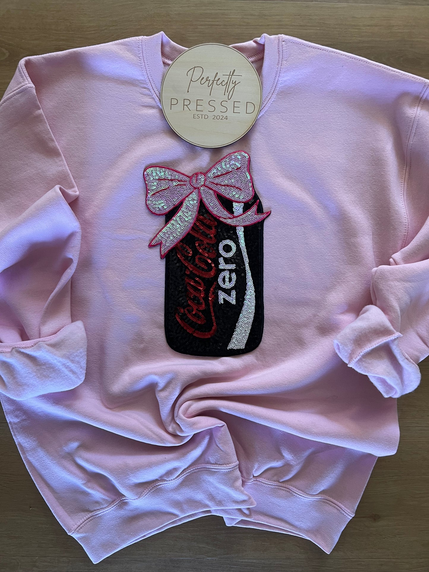 Coke Zero sequin patch