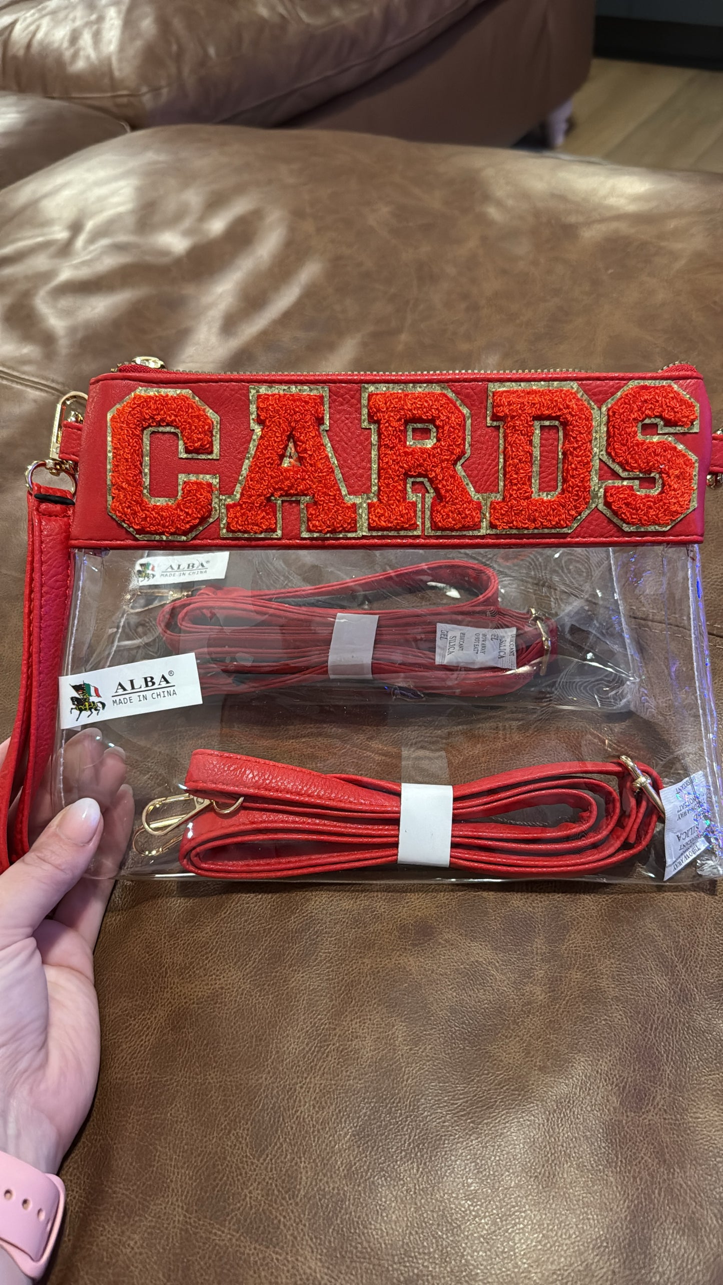 CARDS Clear Game Day Purse