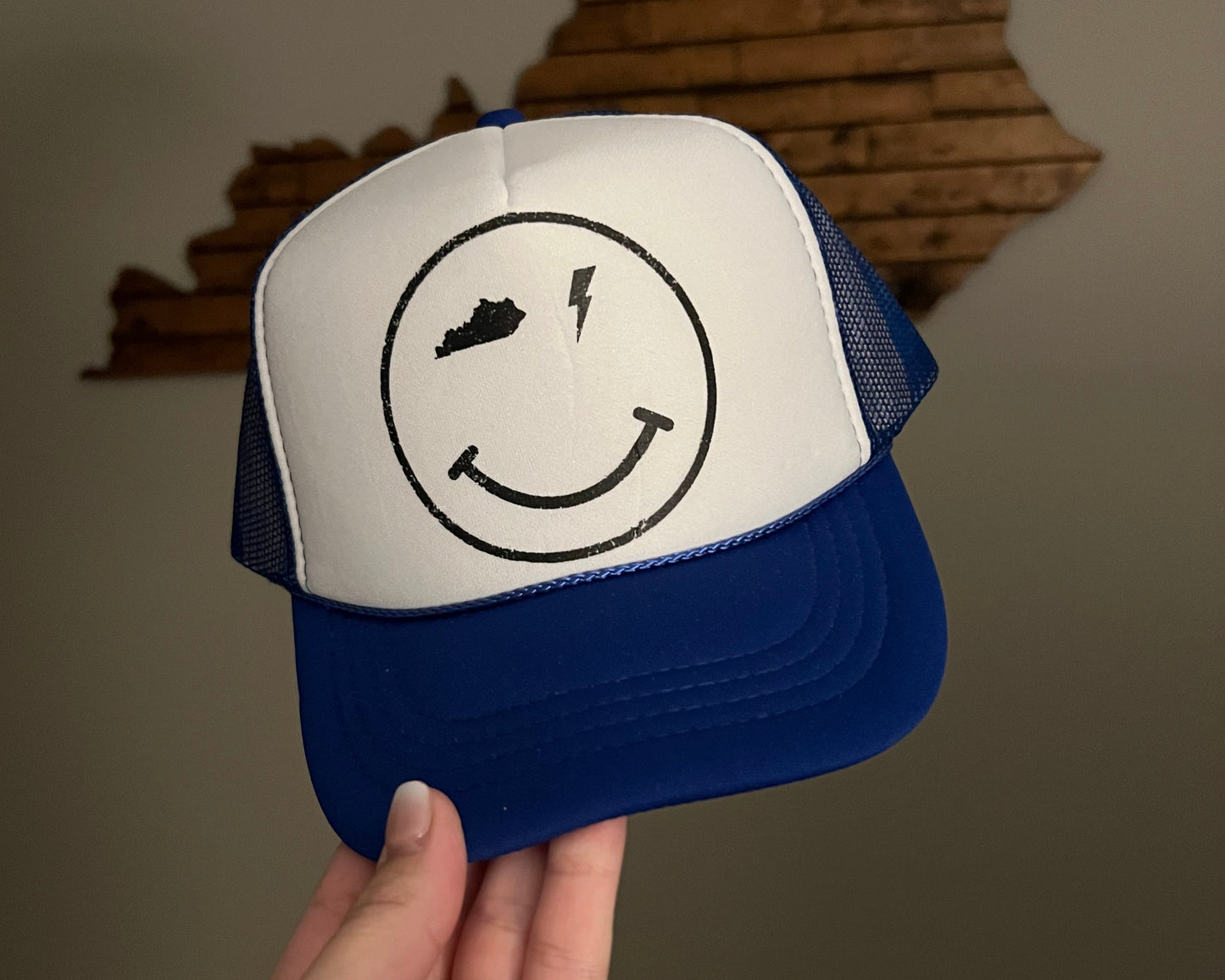 YOUTH Distressed KY Smiley hat