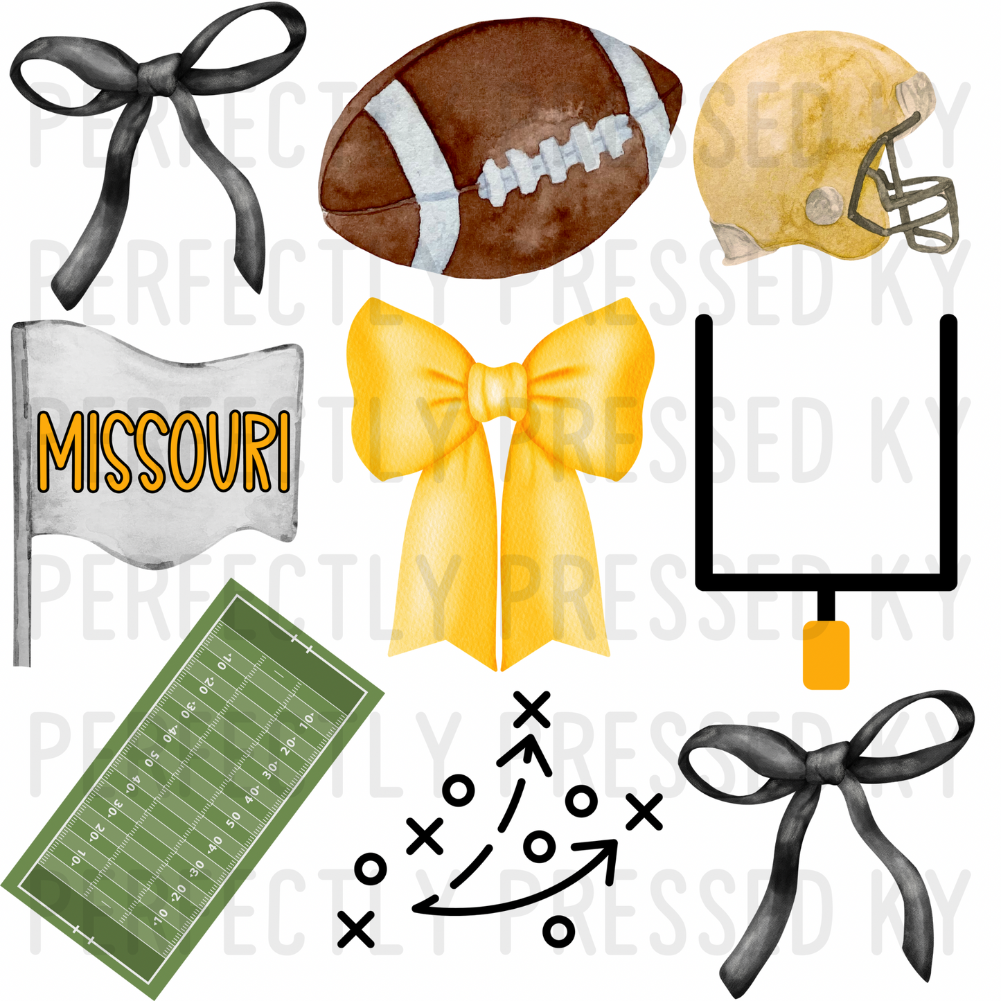 Missouri Football Coquette PNG