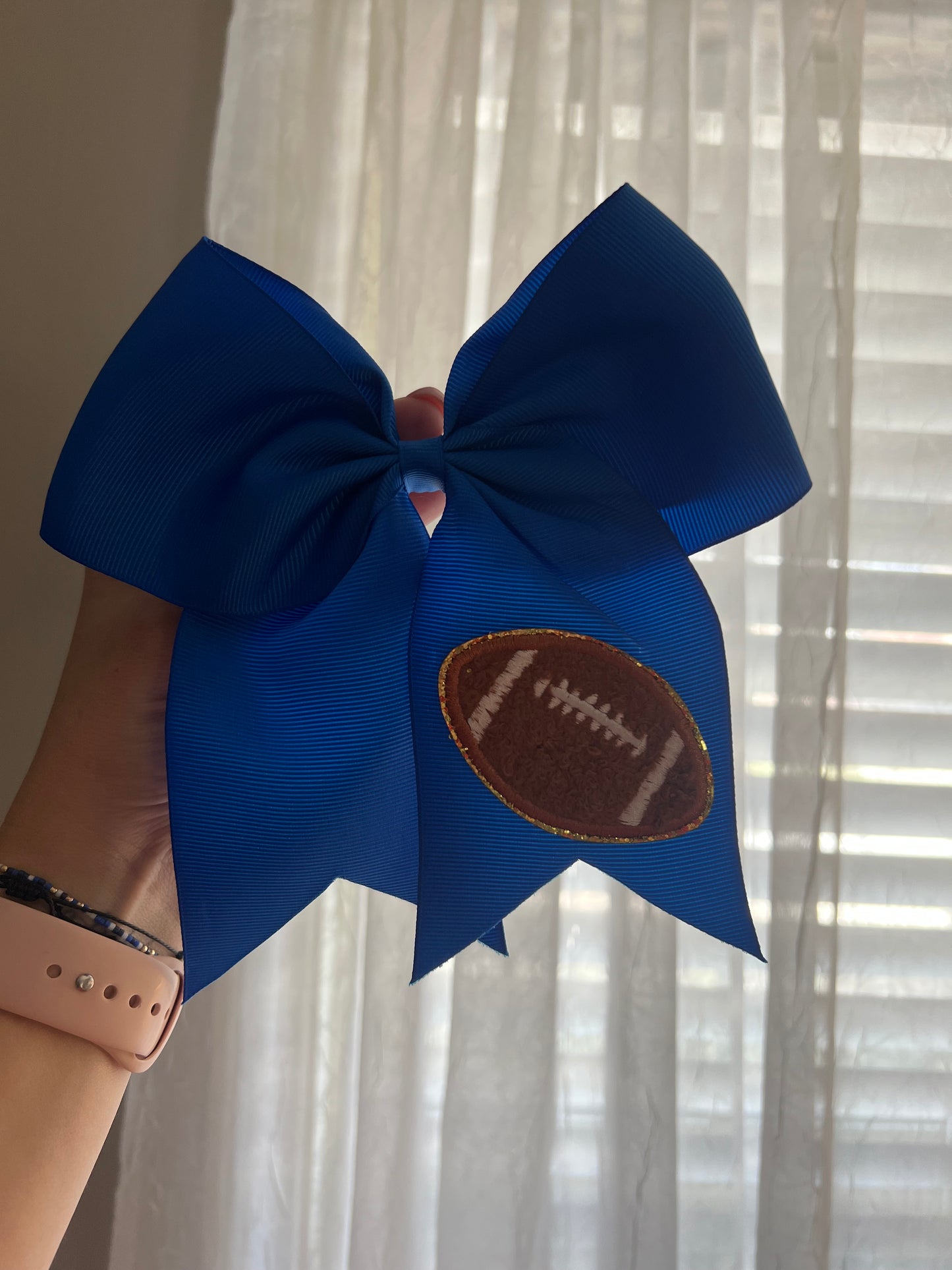 Sports Chenille Patch Hair Bow
