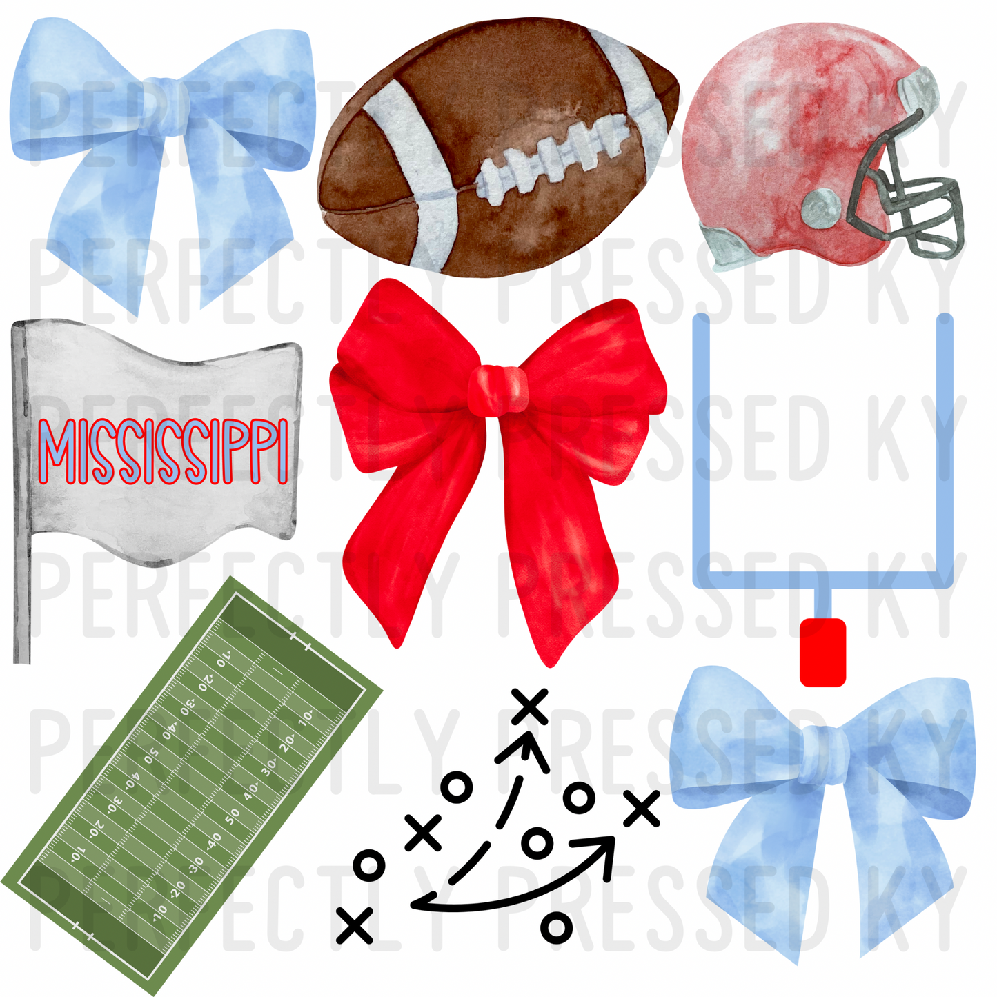 Ole Miss Football Coquette PNG