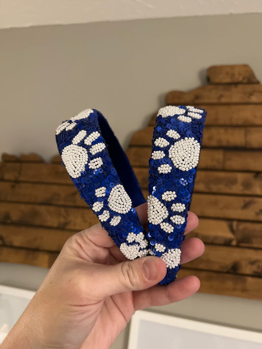 Sequin Paw Print Headband