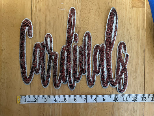 Cardinals Red Sequin Patch