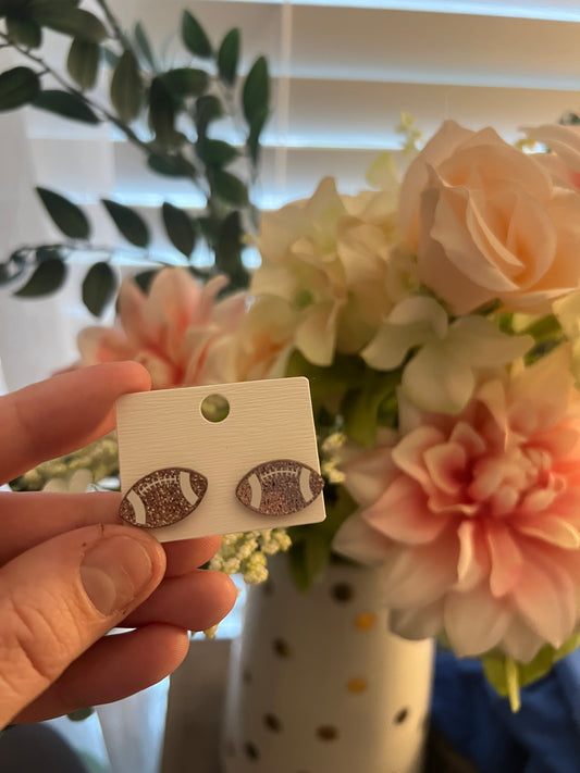 Mini Football Stud Earrings