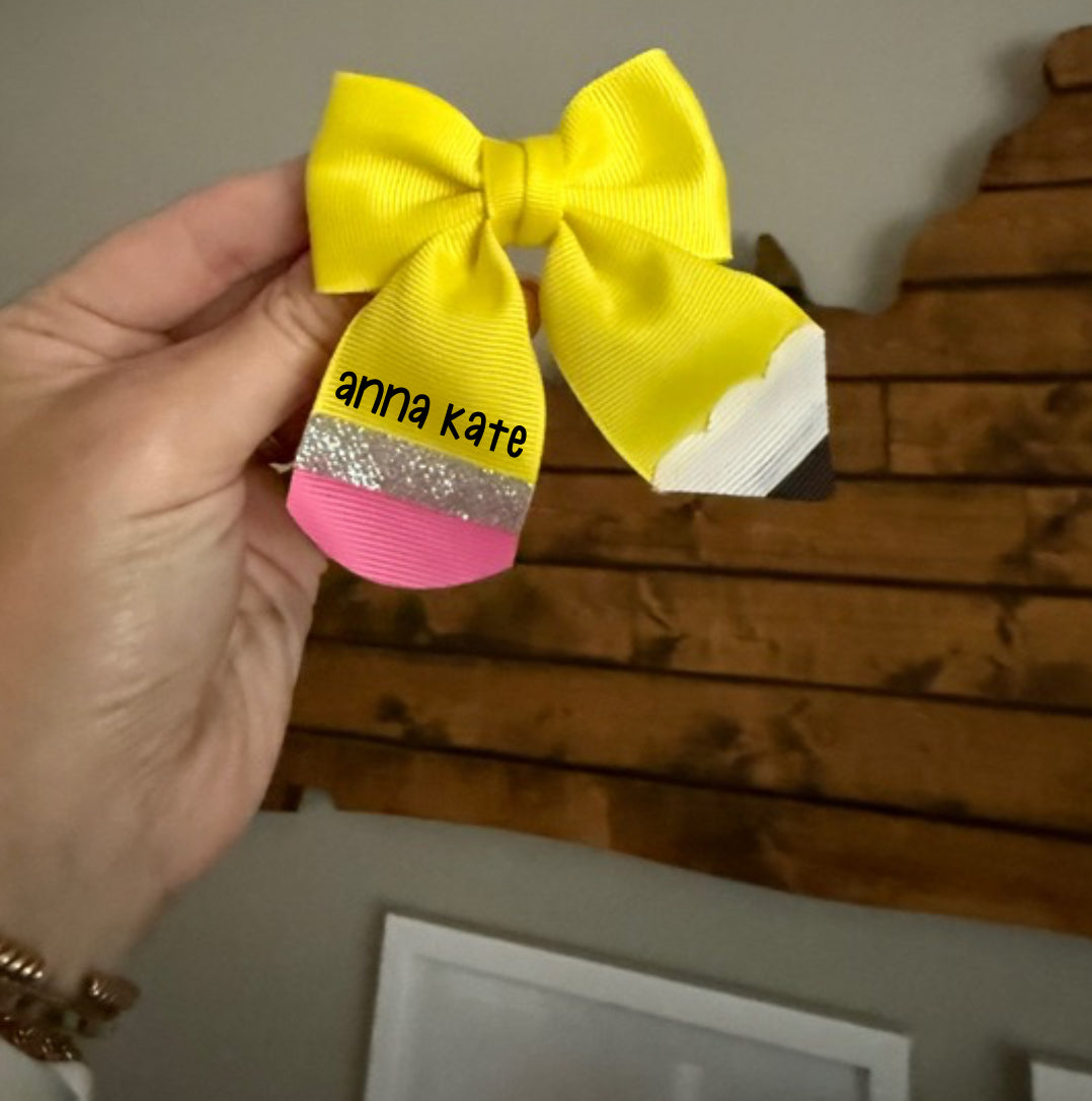 Back to School Hair Bow
