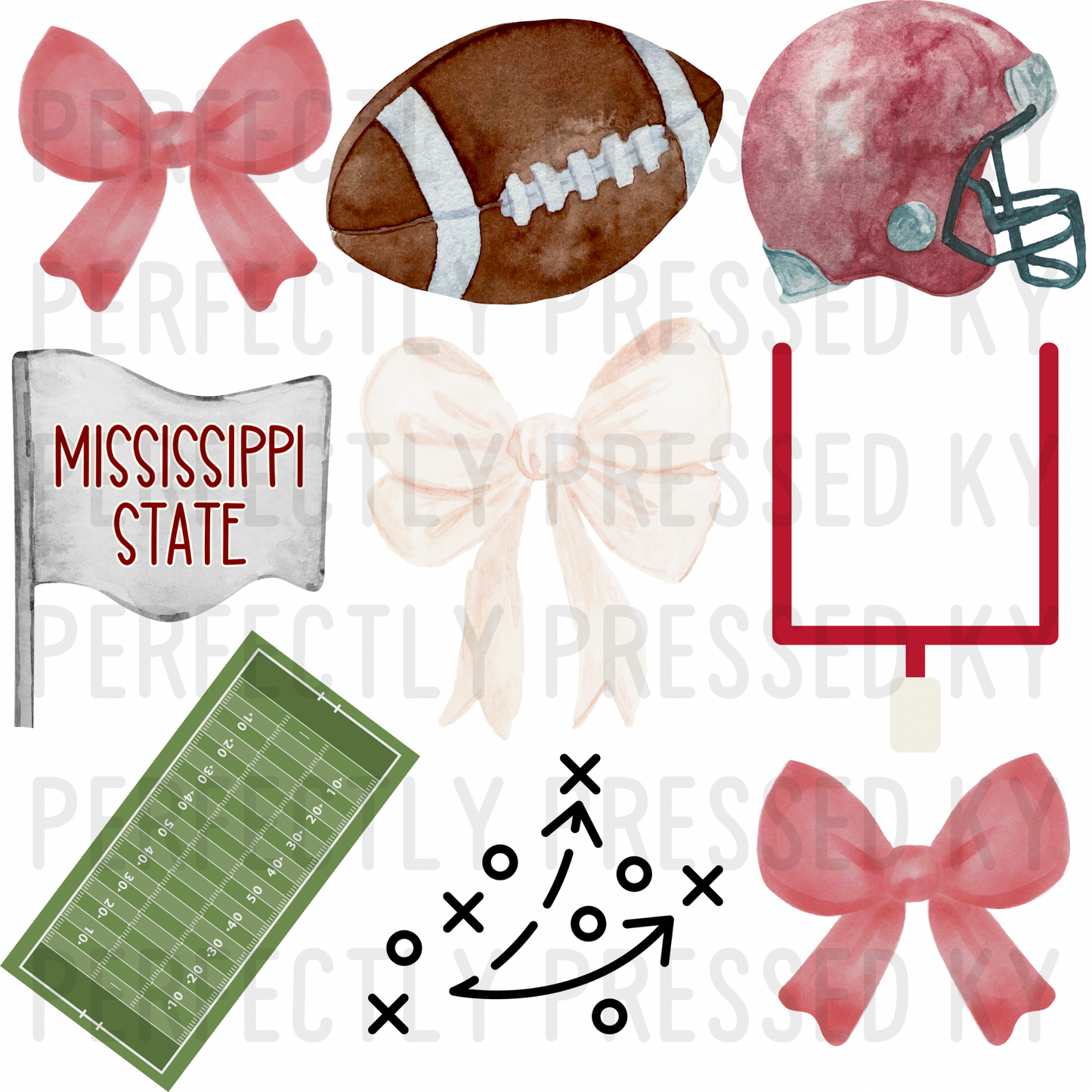 Mississippi State Football Coquette PNG