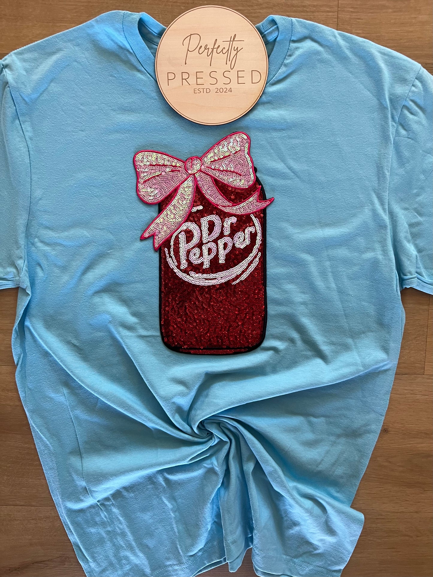 Dr Pepper sequin patch