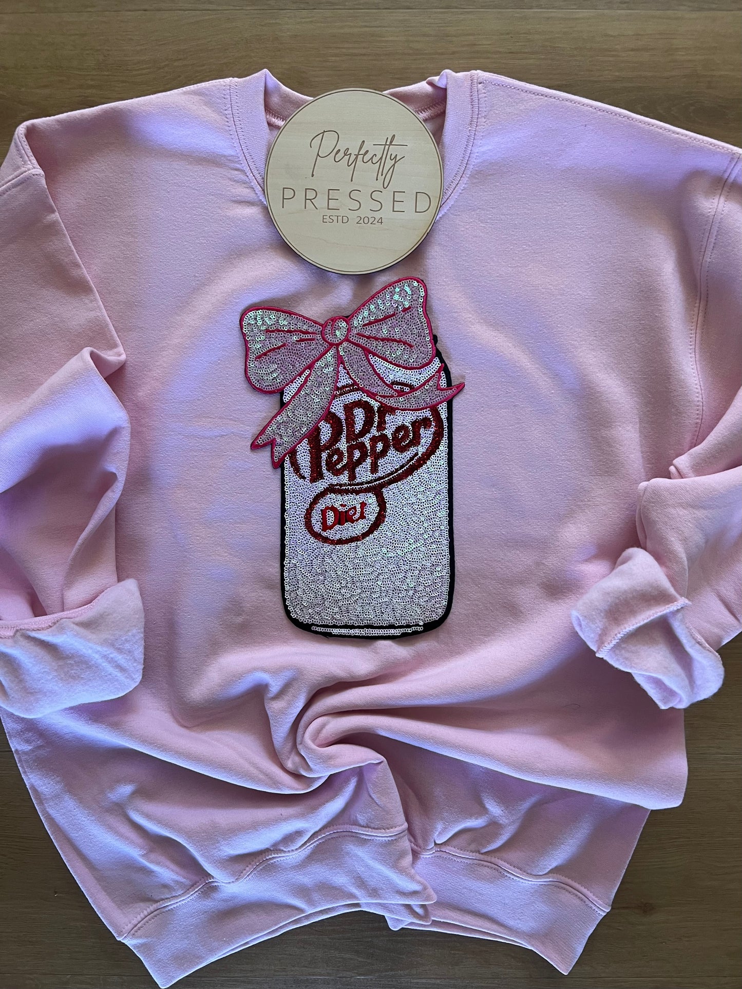 Diet Dr Pepper sequin patch
