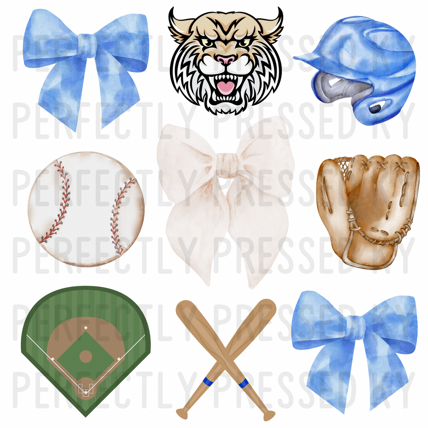 Kentucky Baseball Coquette PNG
