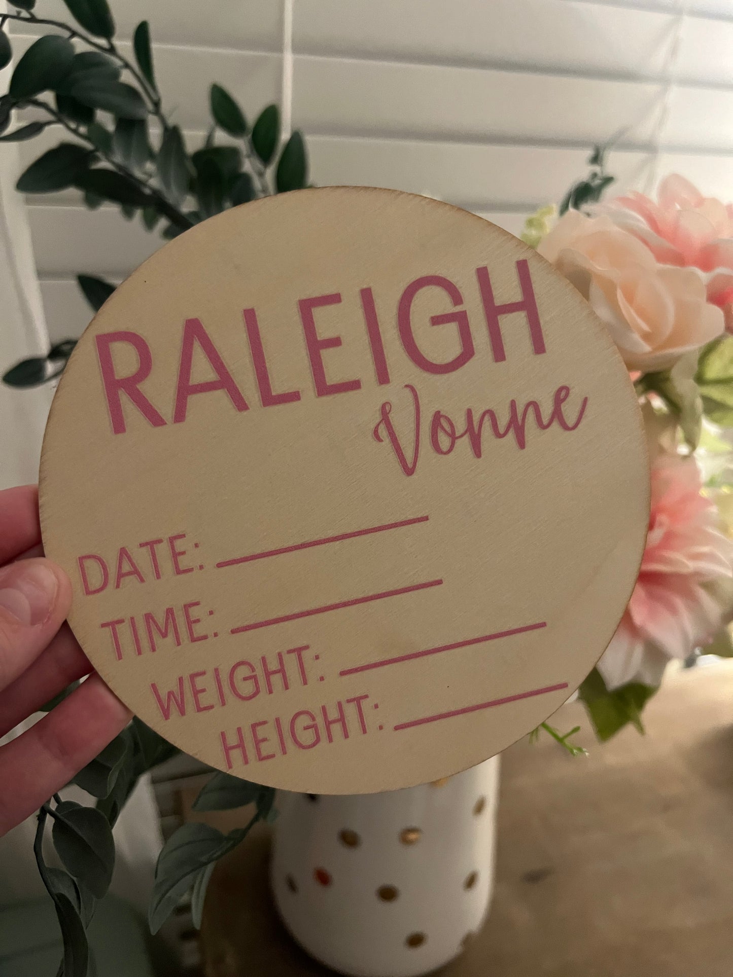 6 inch Announcement Sign
