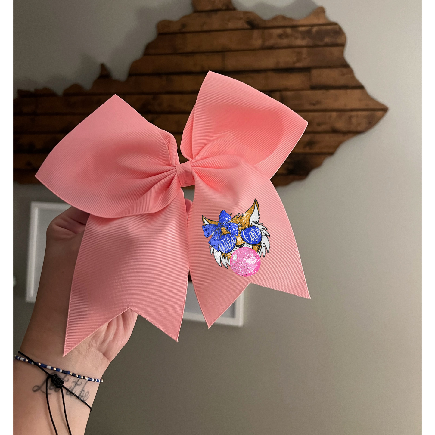 Bubble Gum Wildcat Hair Bow