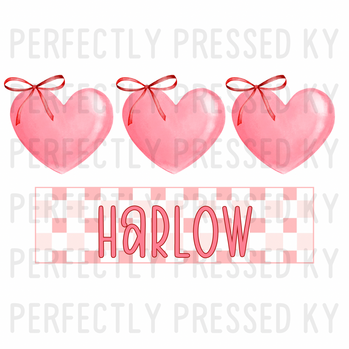 *CUSTOM* Heart Trio with Bows PNG