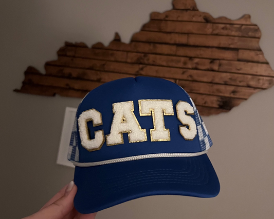 CATS Checkered Trucker Hat