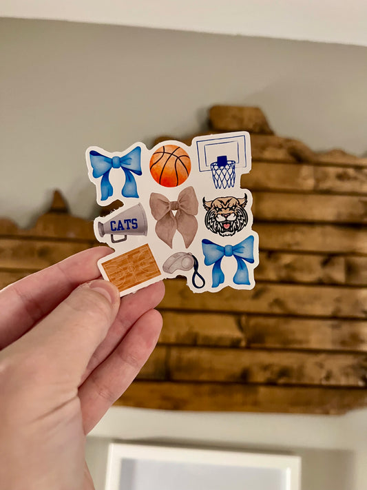 Cats Basketball Sticker