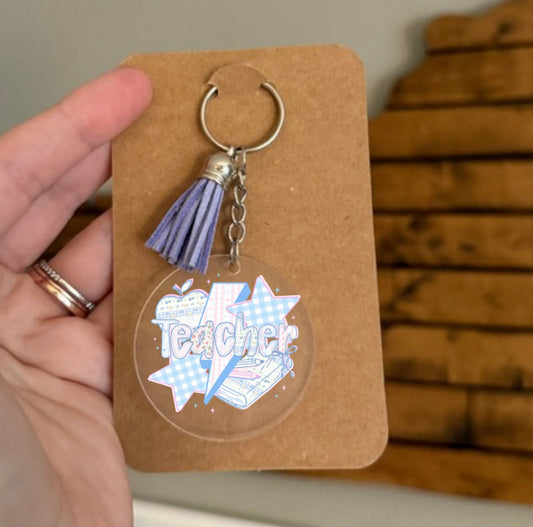 Cool Teacher Tassel Keychain