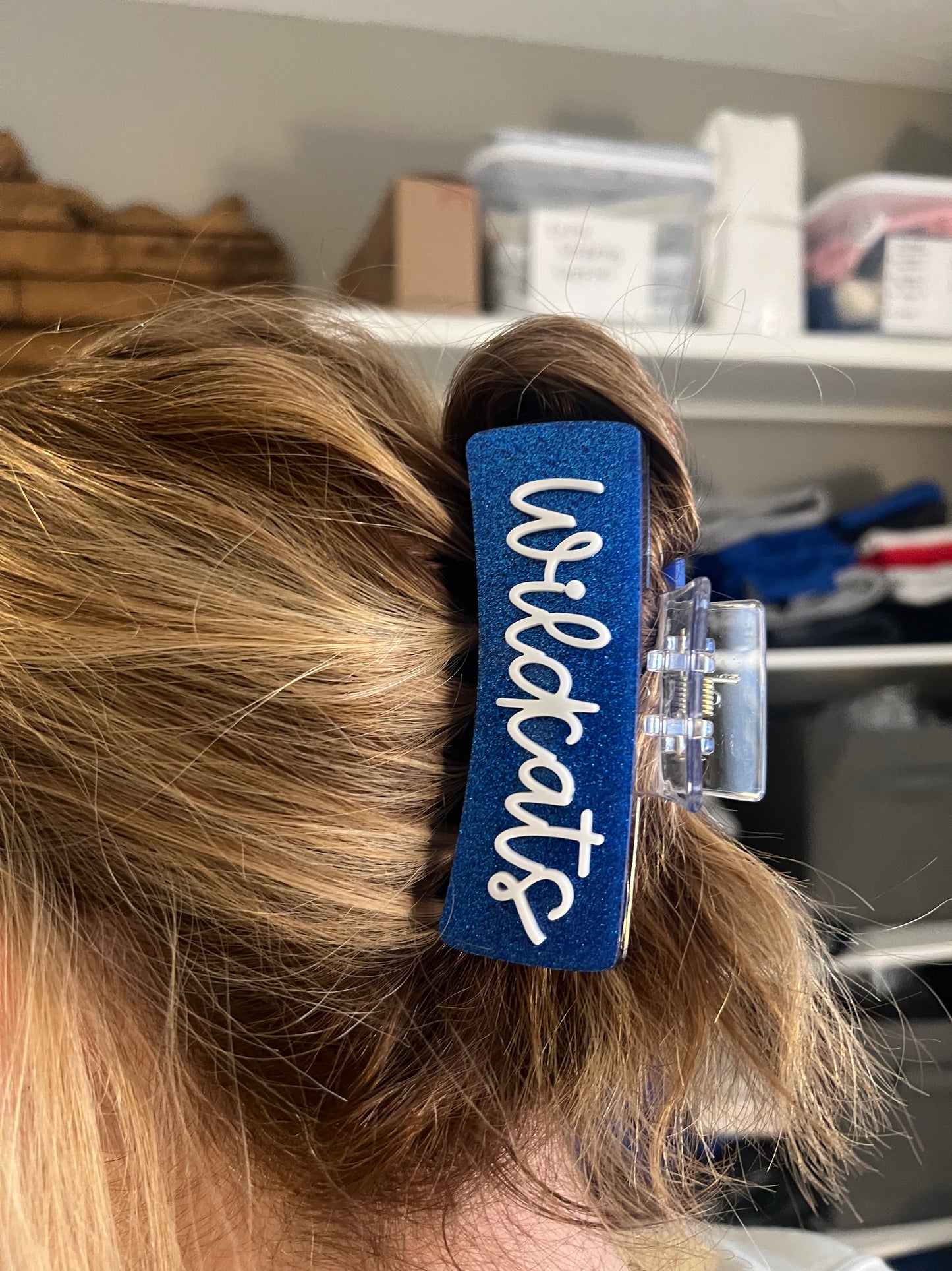 Wildcats Glitter claw clip