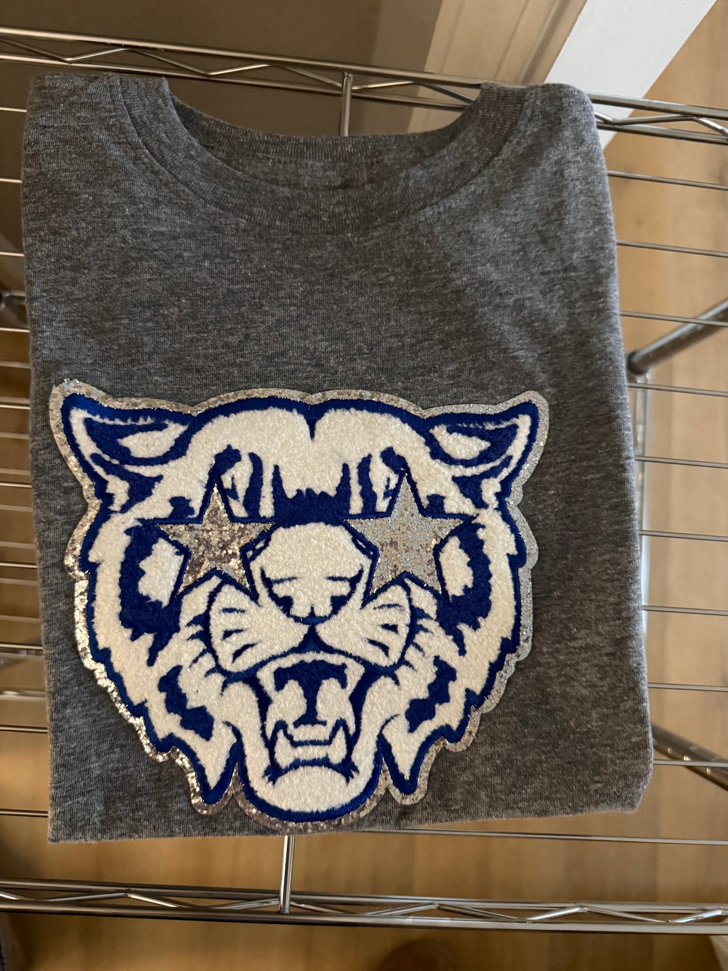 Mr Wildcat Patch - Graphite Grey Tee