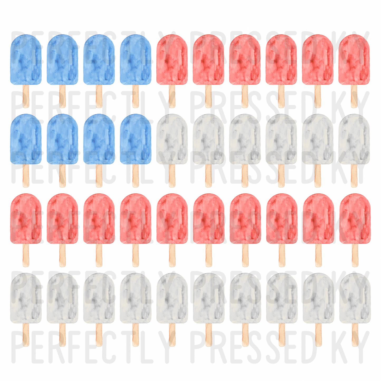 4th of July Popsicles Pocket Design and Back PNG