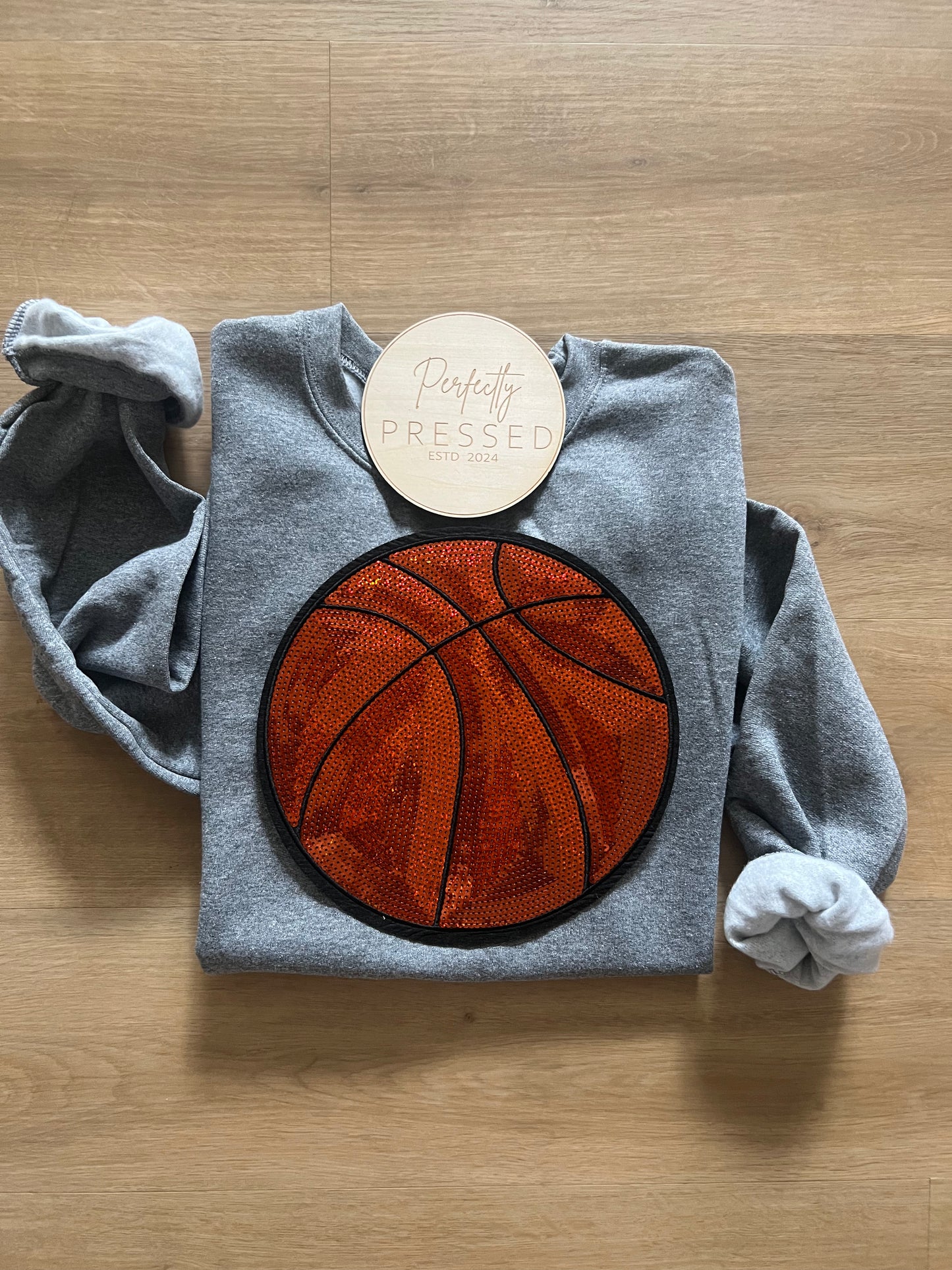 Sports Sequin Patch Sweatshirt