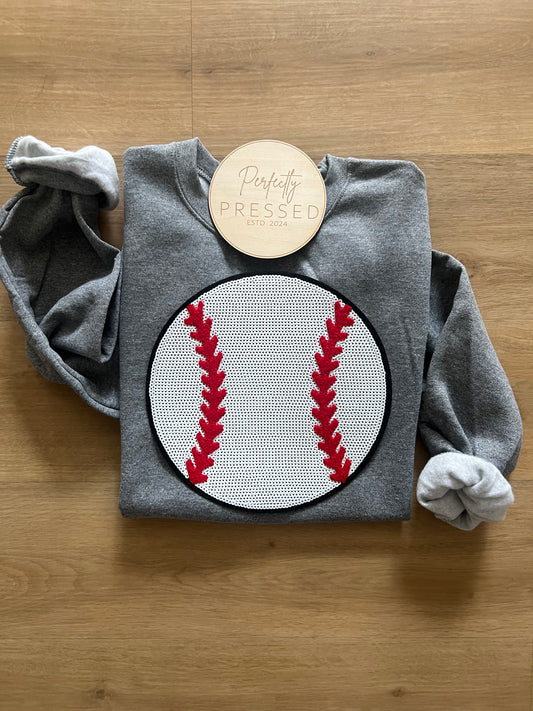 Sports Sequin Patch Sweatshirt