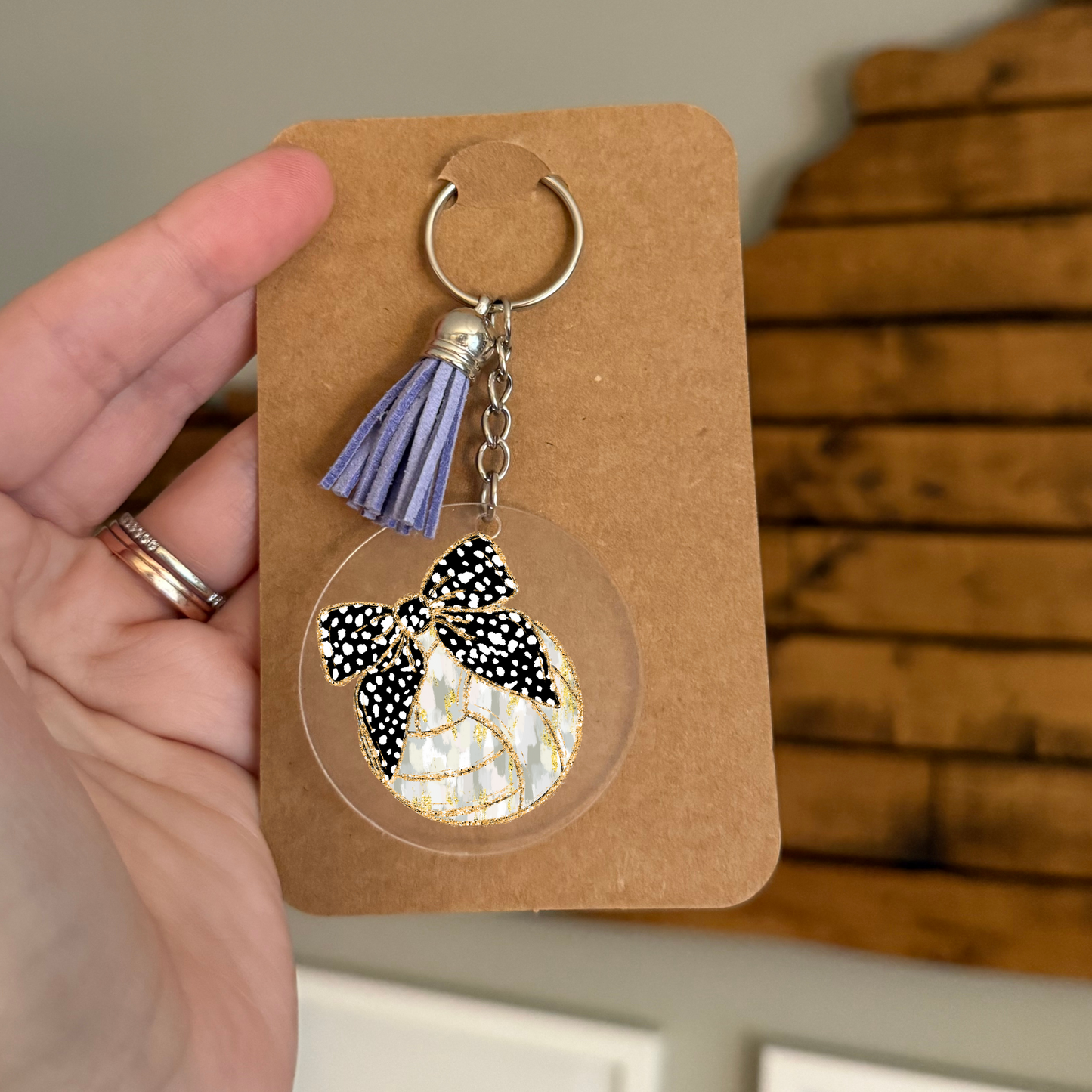 Assorted Sport Bow Keychain