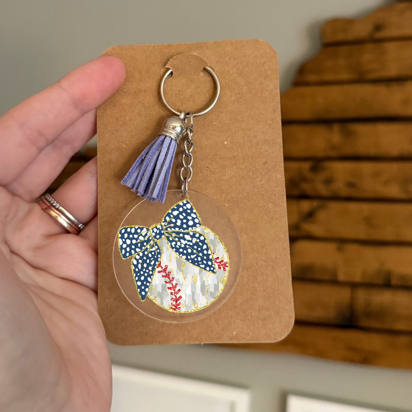 Assorted Sport Bow Keychain