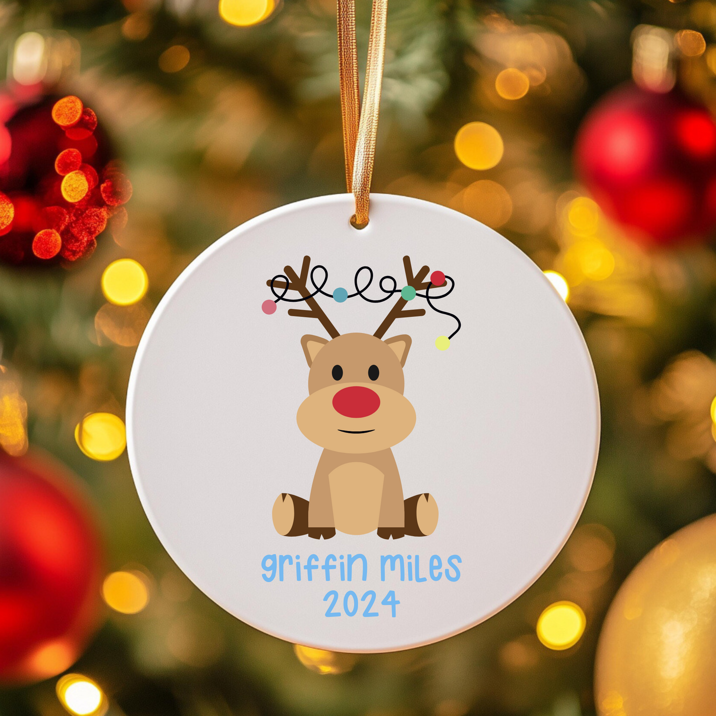 Personalized Reindeer Ornament