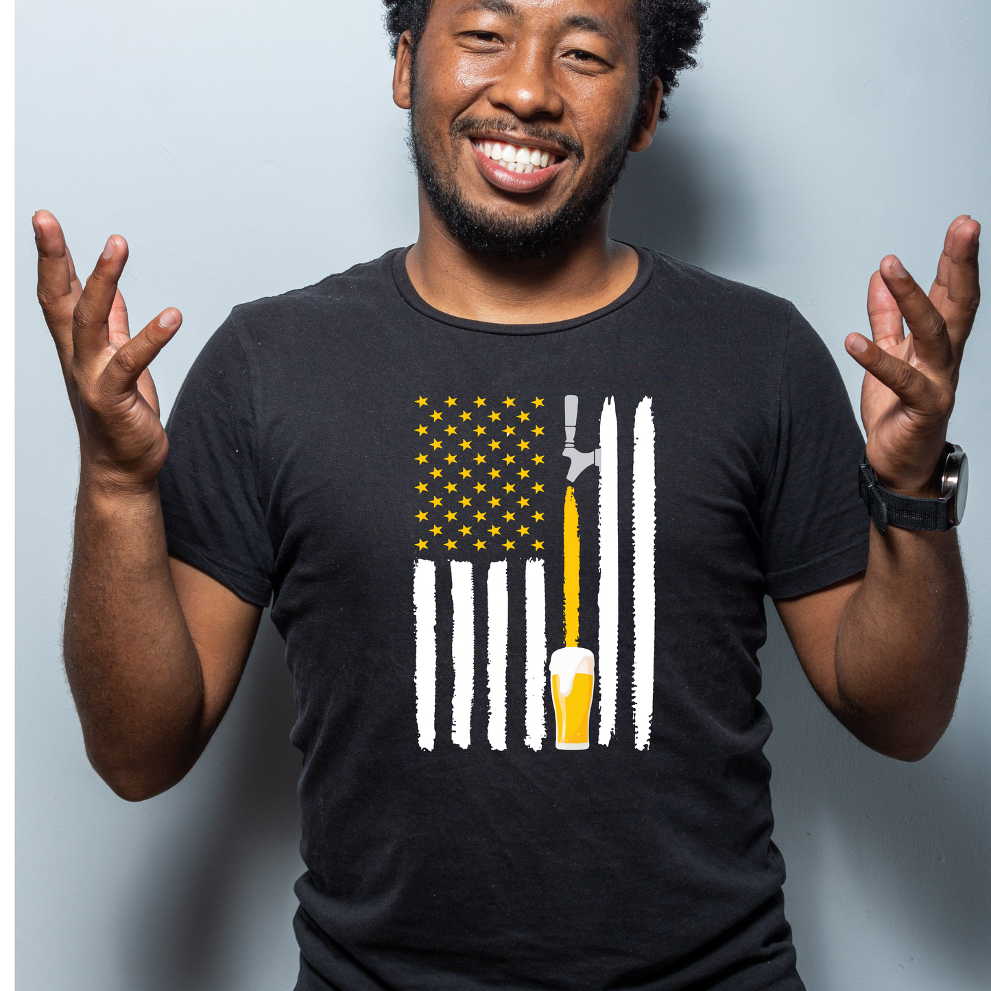 American Flag Beer Tap