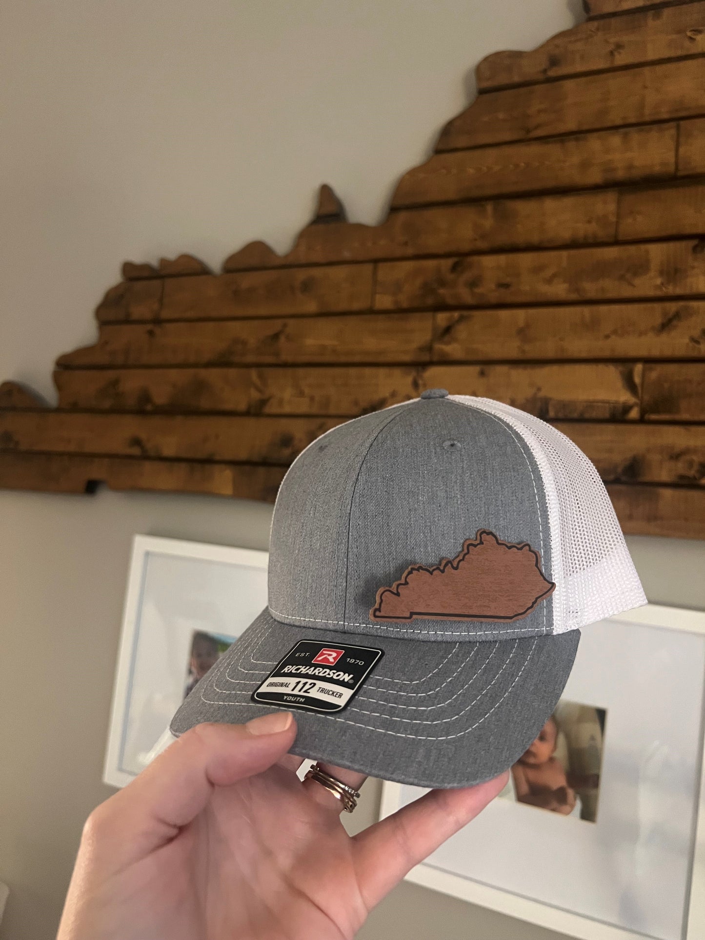 YOUTH Kentucky State Leather Patch Hat