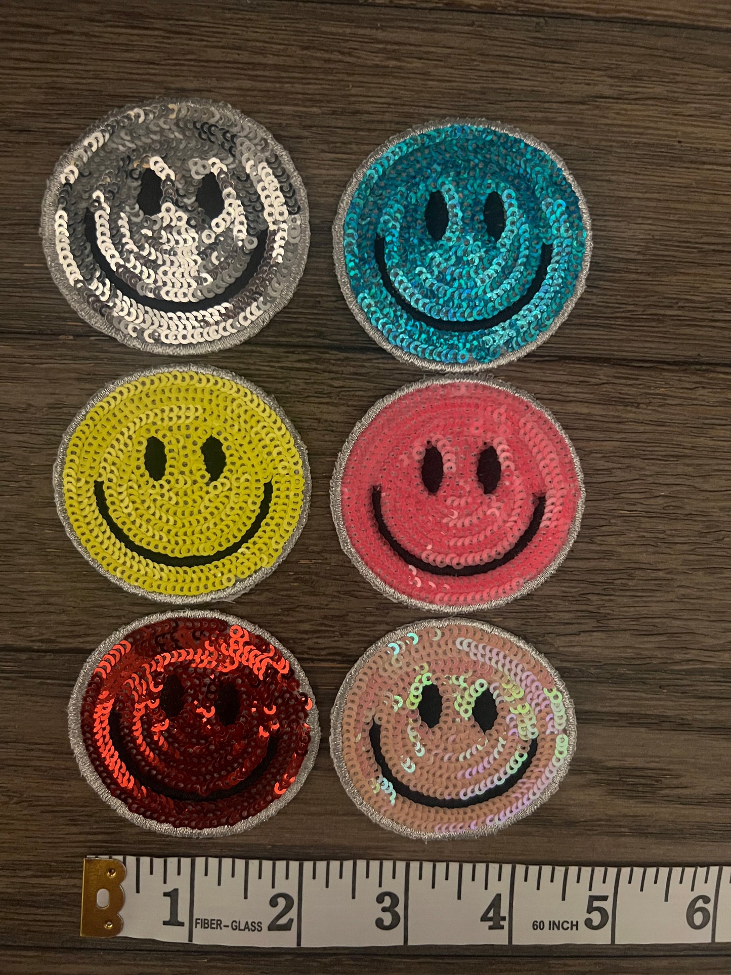 Smiley Sequin Patch