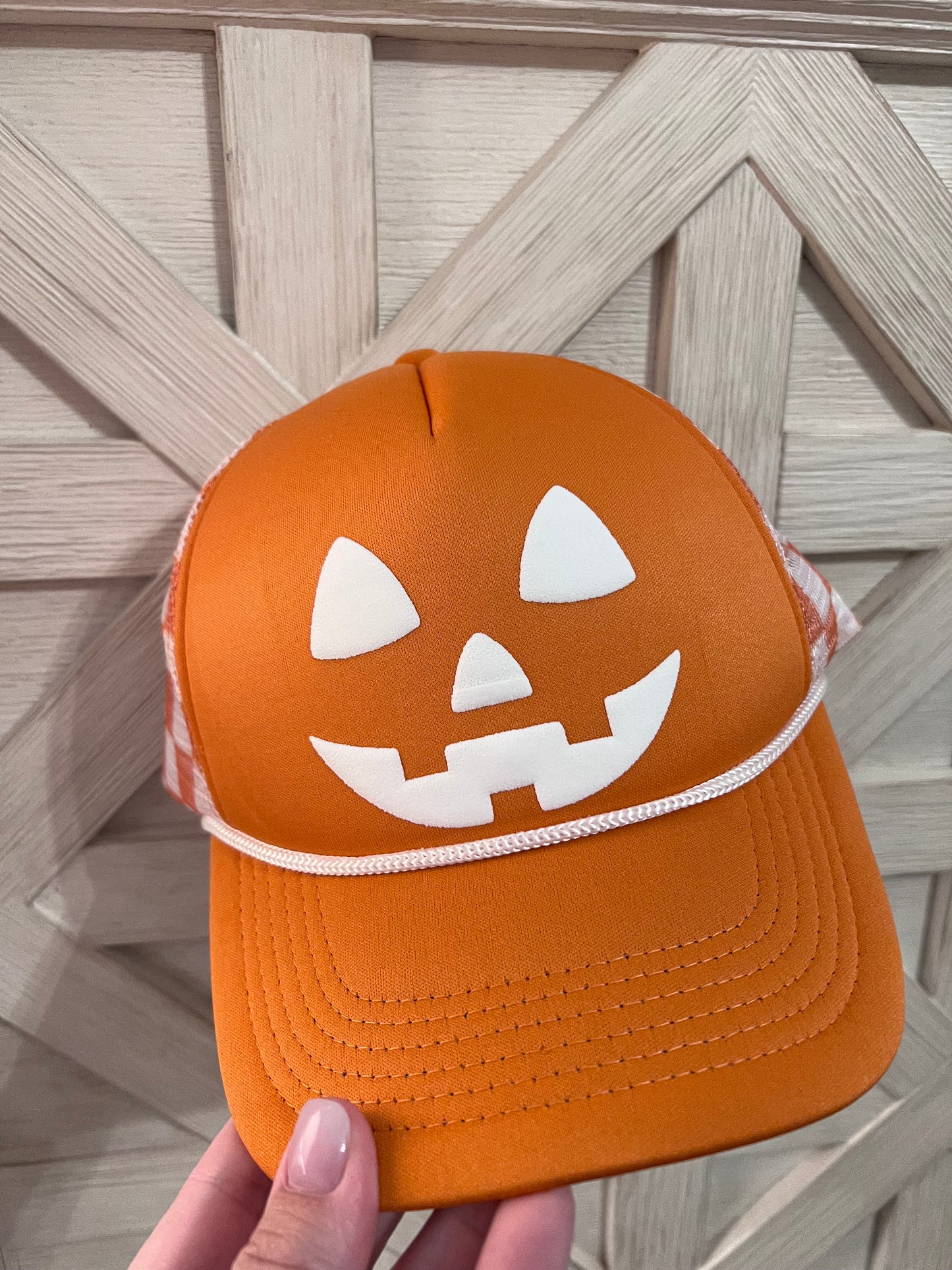 Puff Print Pumpkin Hat