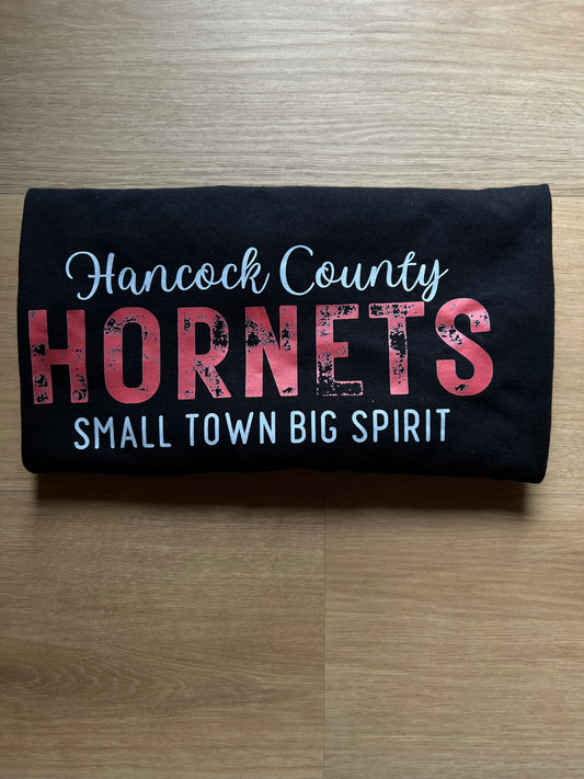 Hancock Co Small Town, Big Spirit tee