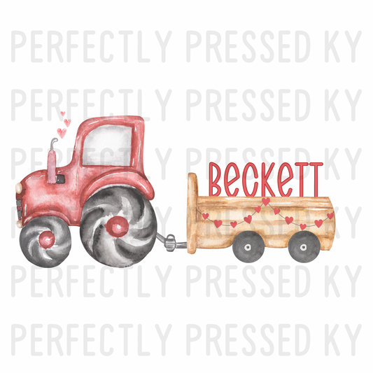 *CUSTOM* Tractor with Hearts PNG