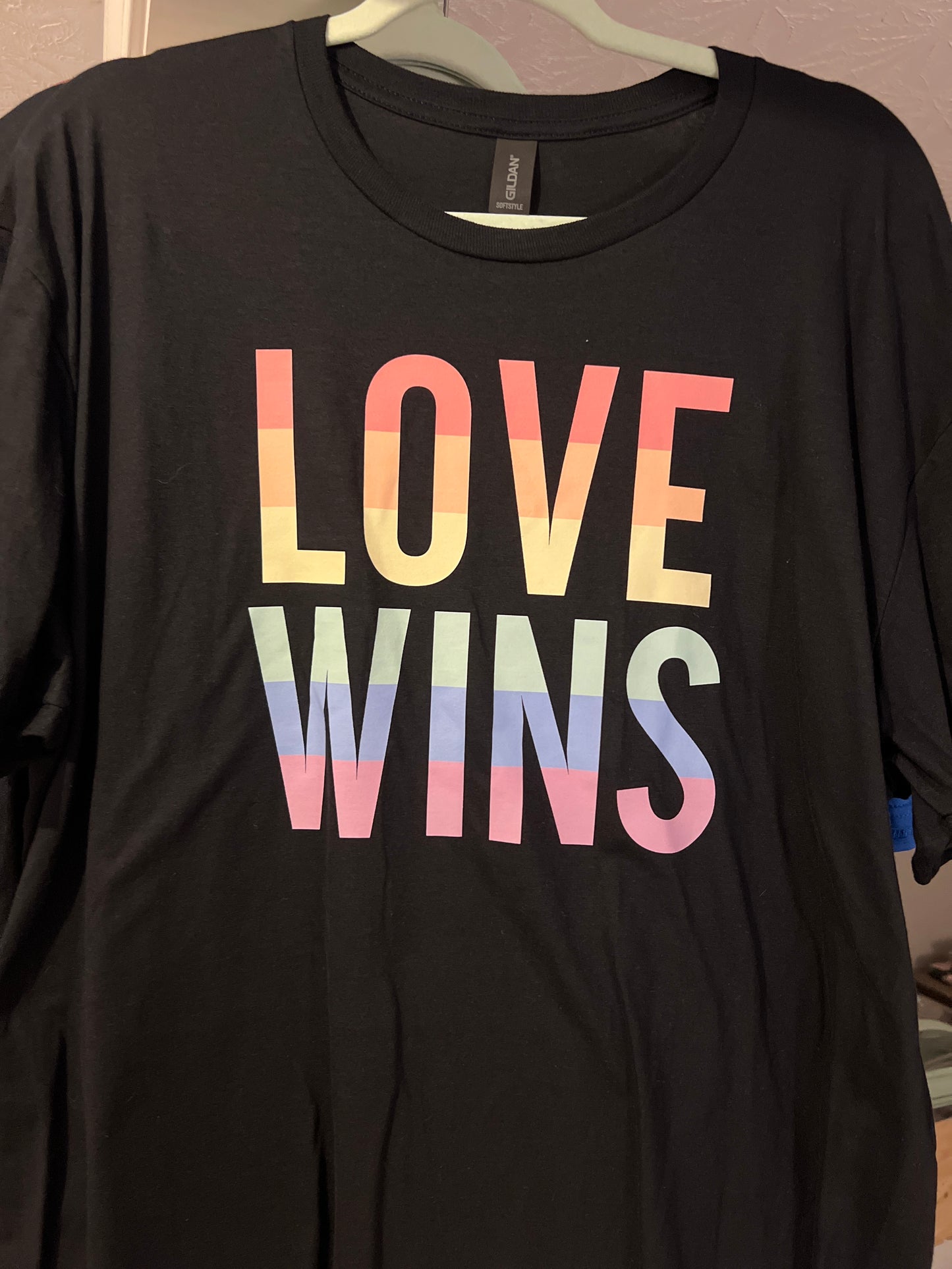 Love Wins on Black tee