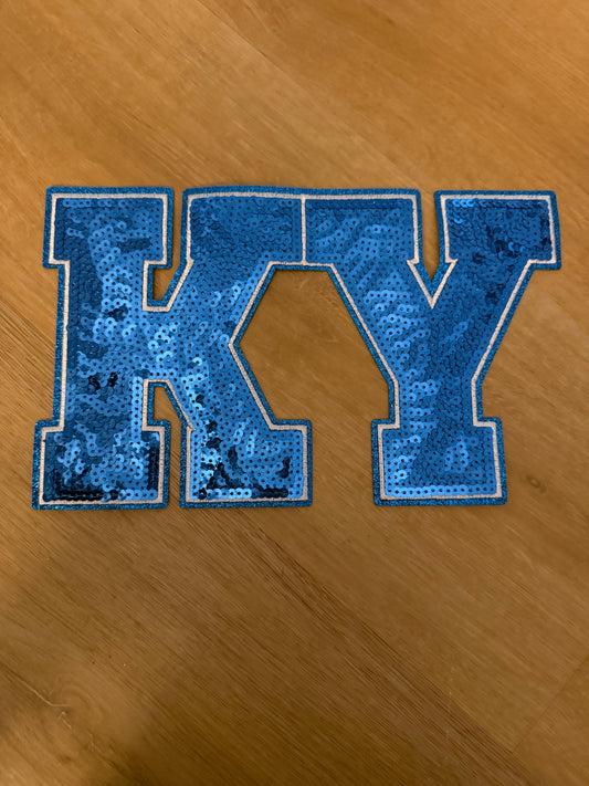KY Blue Sequin Patch