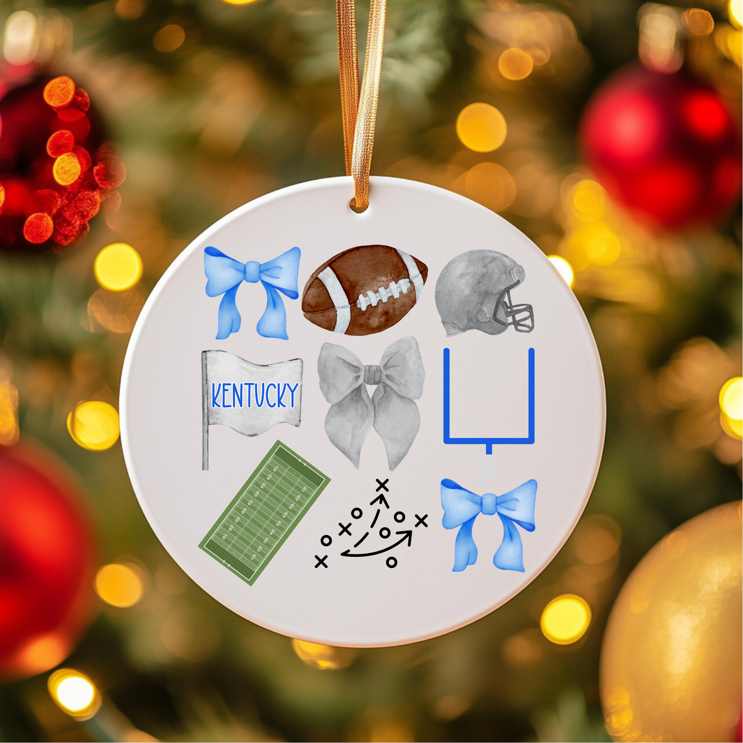 Kentucky Football Bows Ornament