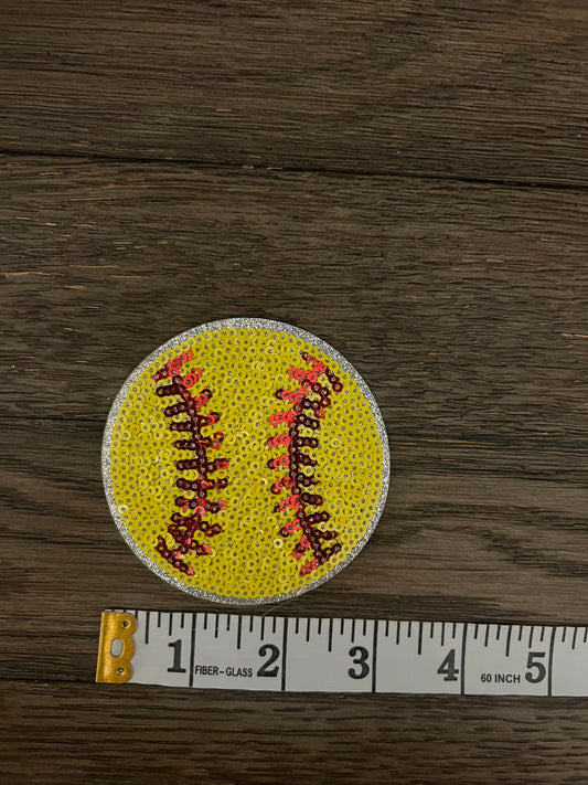 Softball Sequin Patch