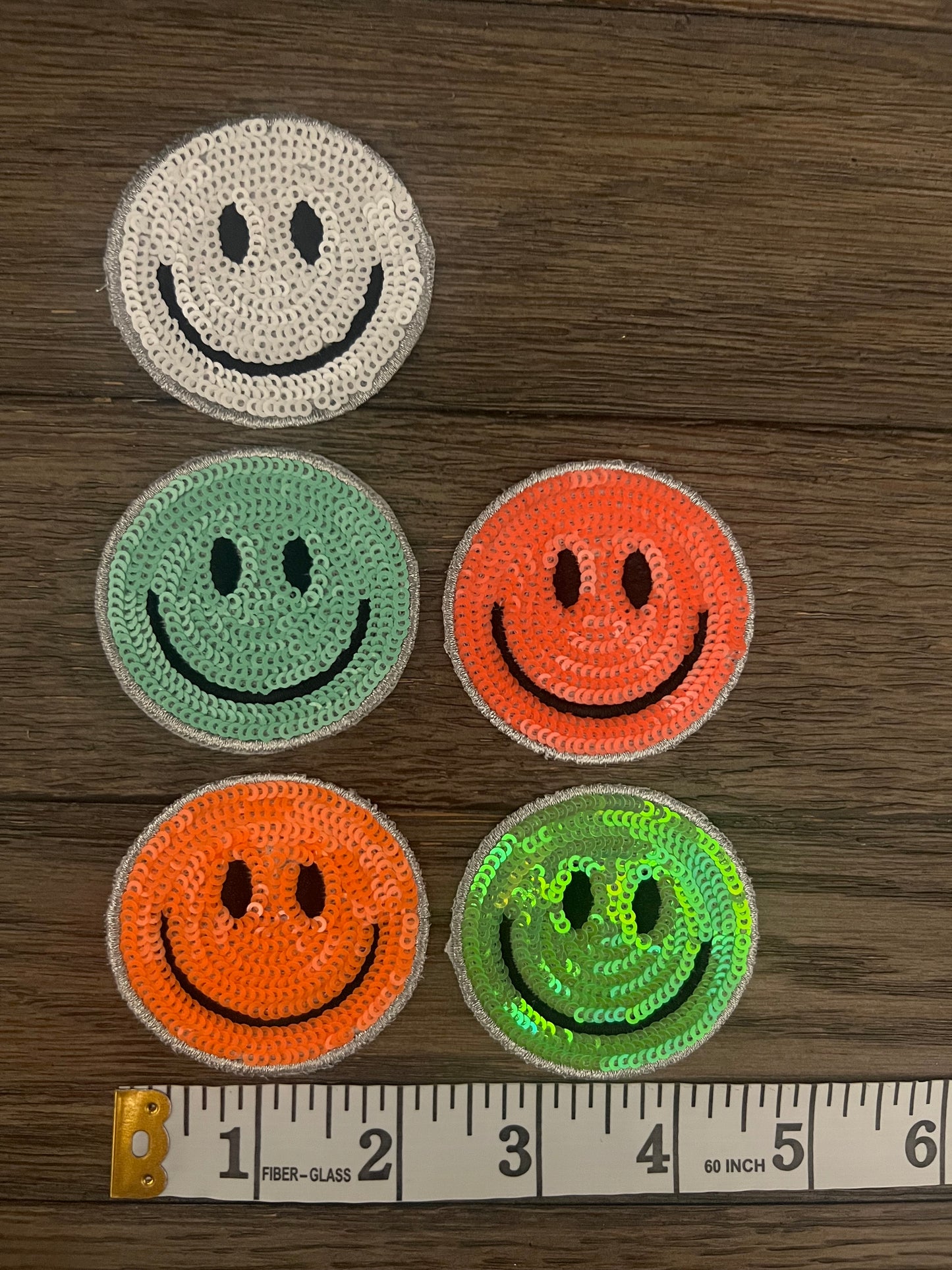 Smiley Sequin Patch