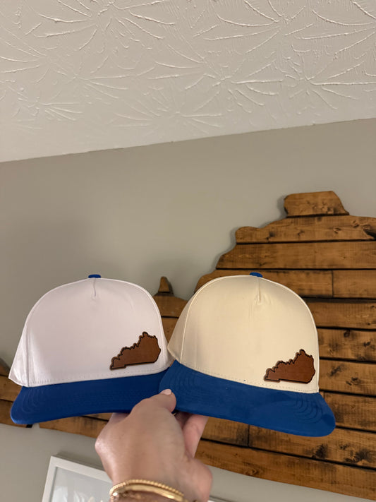 Kentucky State Leather Patch 2 Tone Hat