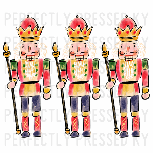 Nutcracker Watercolor Trio PNG