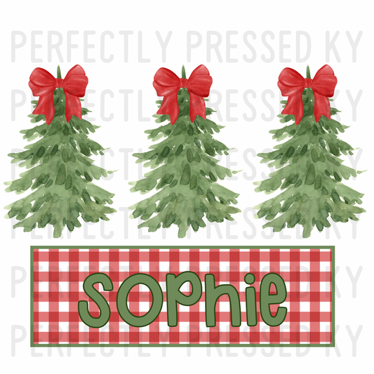 *CUSTOM* Christmas Trees with Bows PNG