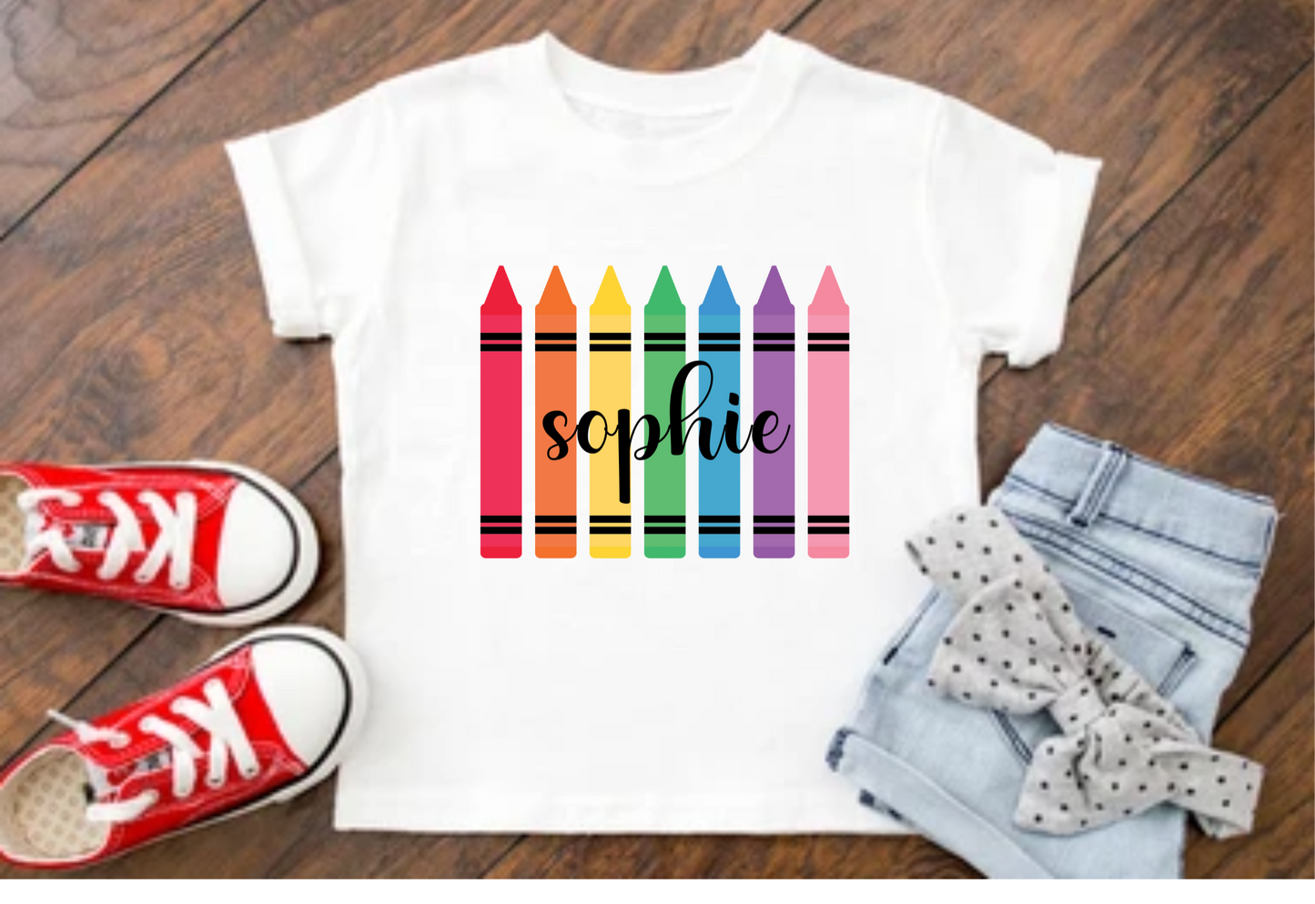 Back to School Crayon tee